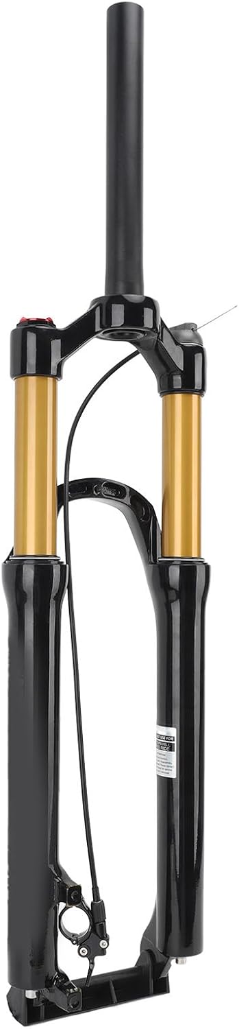 Bike Fork 27.5 Inch Mountain Bike Front Fork Suspension Fork High Strength Remote Lockout Straight Steerer Silent Bike Suspension Front Fork for