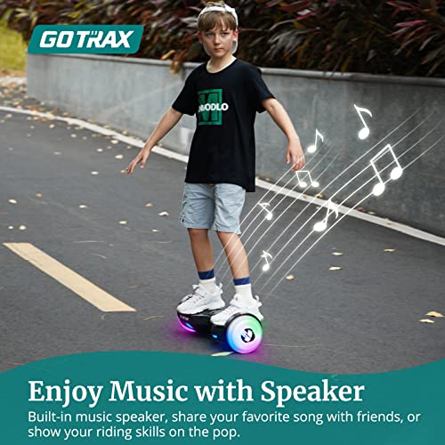 Gotrax Hoverboard with 6.5" LED Wheels & Headlight, Max 4/5 Miles Range, 6.2mph Power by Dual 200W Motor