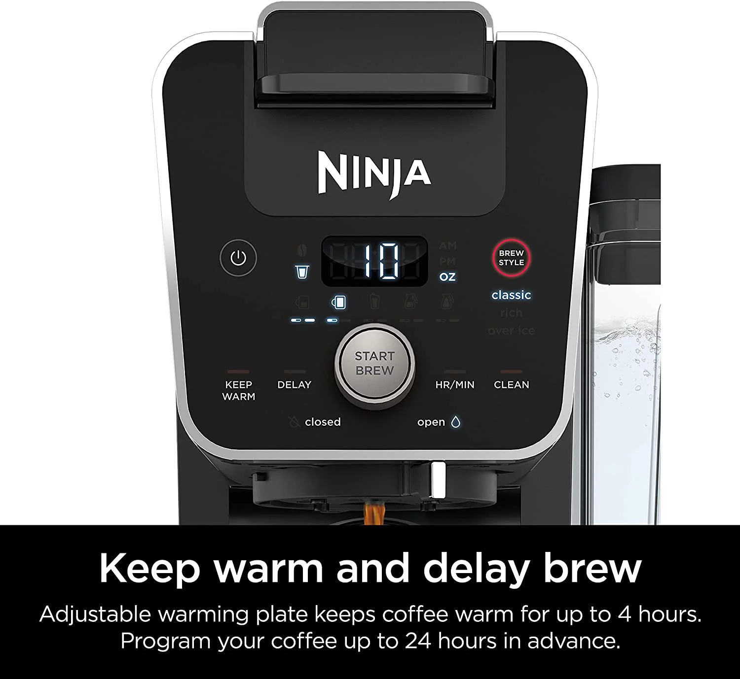 Ninja CFP201 DualBrew System 12-Cup Coffee Maker, Single-Serve for Grounds & K-Cup Pod Compatible, 3 Brew Styles, 60-oz. Water Reservoir & Carafe