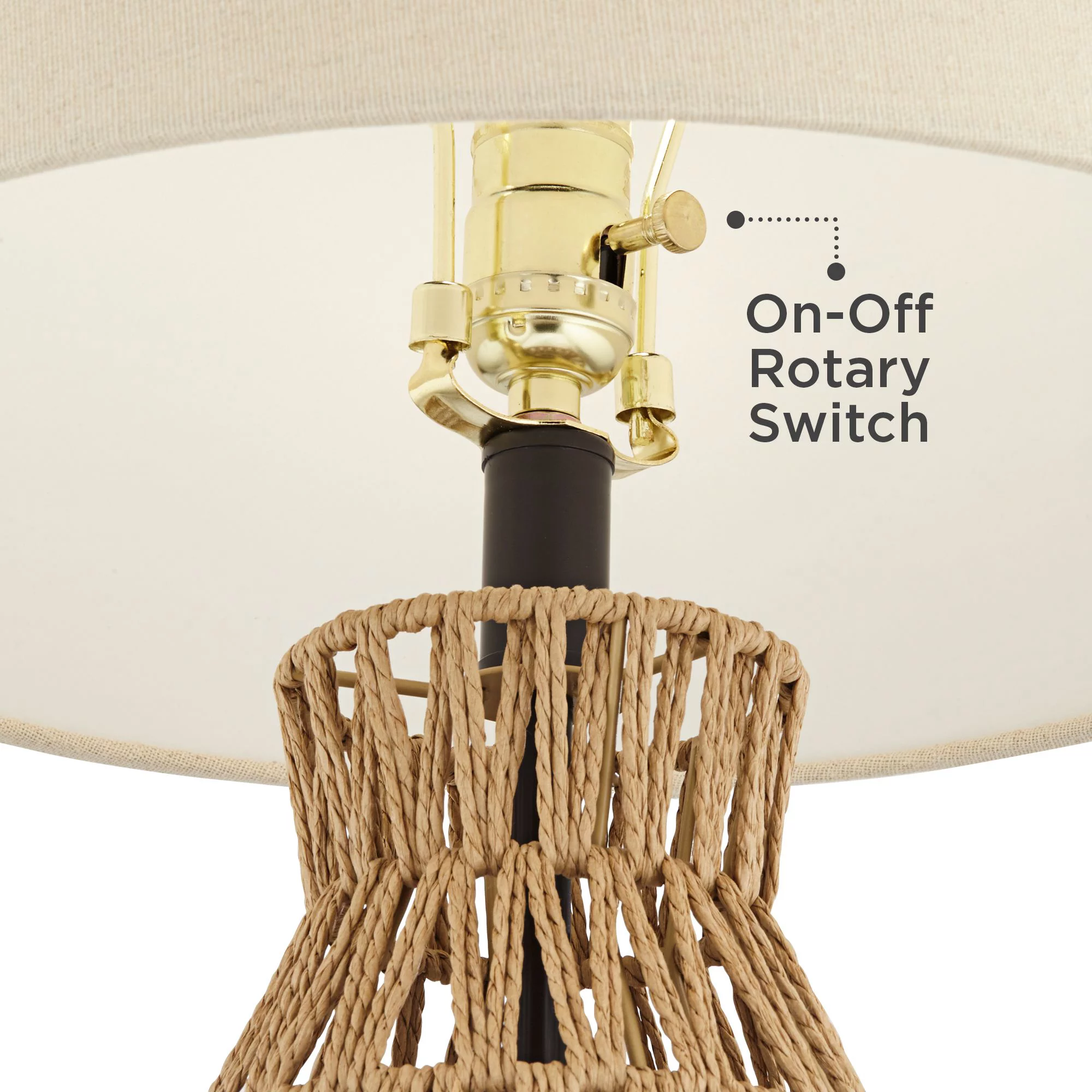 360 Lighting San Carlos Coastal Modern Table Lamps 29" Tall Set of 2 Natural Rattan Wicker Oatmeal Fabric Drum Shade for Bedroom Living Room Bedside