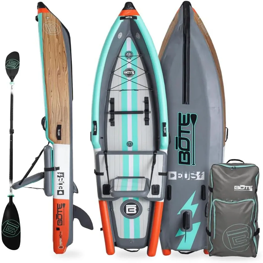 BOTE Deus Aero Inflatable Kayak Compatible with MagnePod for Adults and Kids, Including Travel Bag