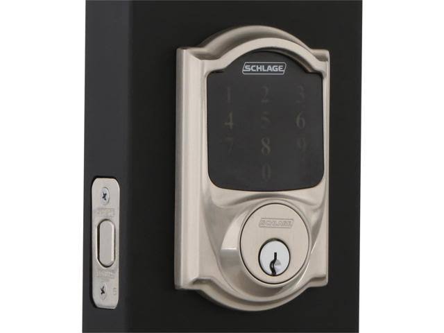 Schlage BE469NXVCAM619 Camelot Touchscreen Deadbolt, Satin Nickel