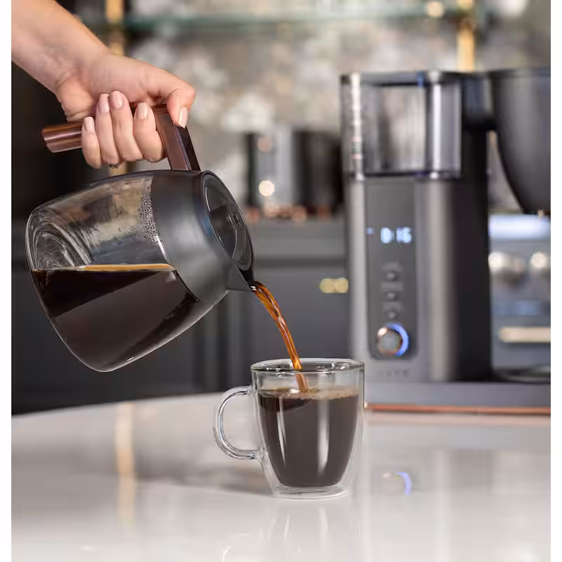 10 Cup Matte Black Specialty Drip Coffee Maker with Glass Carafe and warming plate, Wi-Fi connected