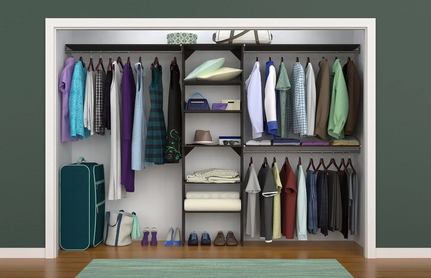 Closetmaid Ss25-Cos Suitesymphony 7 To 10 Foot Wide Closet System Kit - Grey