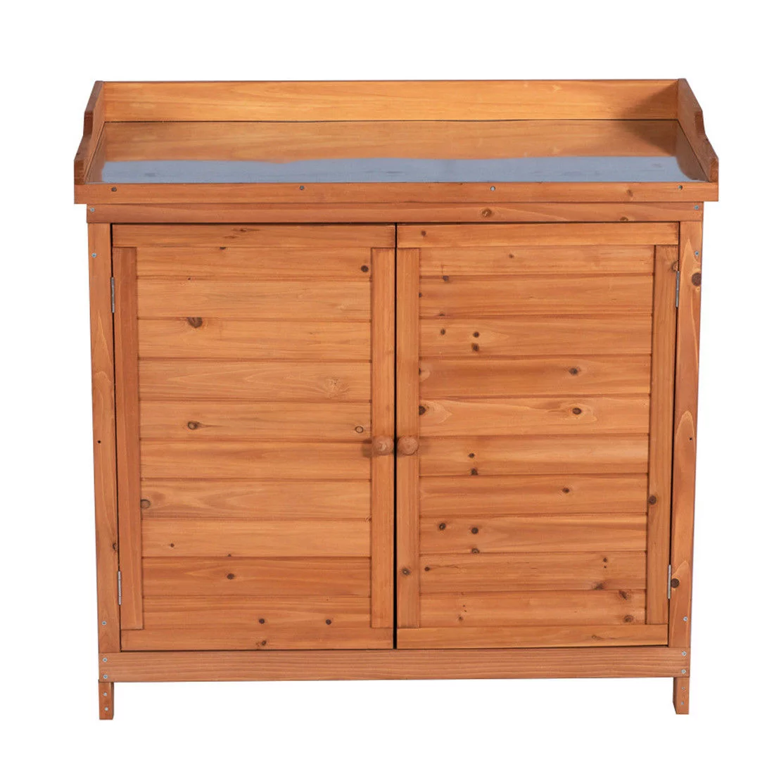 Outdoor Garden Potting Bench Wooden Storage Box Waterproof Furniture Tool Shed