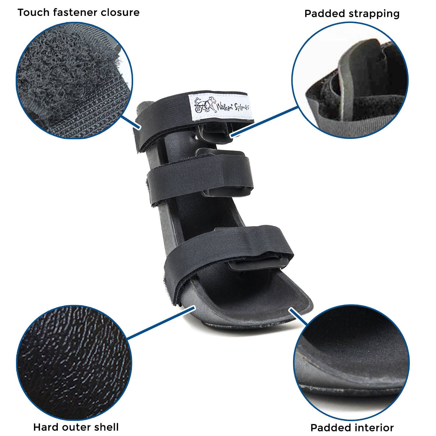 Walkin& Pet Splint for Dogs, Canine Bootie Style Leg Splint Medium