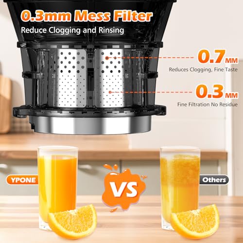 Juicer Machines with 5.8" Large Feed Chute, Cold Press Juicer For Whole Vegetables and Fruits