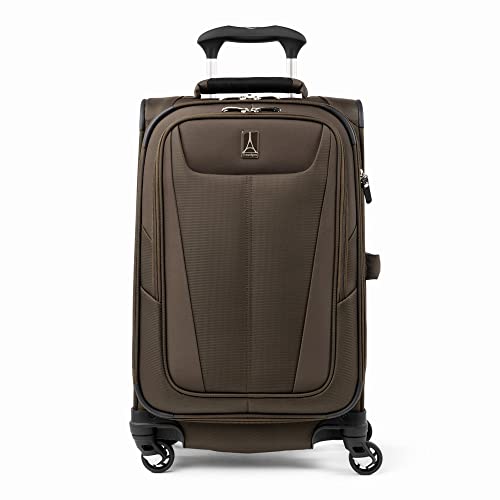 Travelpro Maxlite 5 Softside Expandable Carry on Luggage with 4 Spinner Wheels, Lightweight Suitcase, Men and Women, International, Slate Green