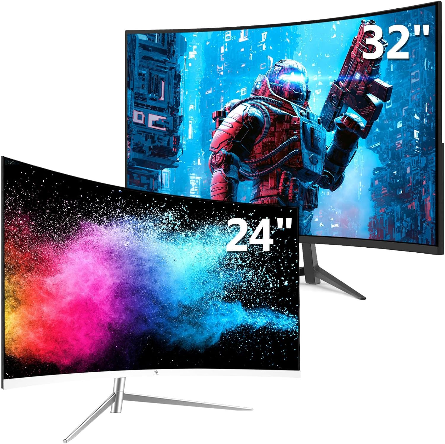 Z-Edge Curved Gaming Monitor Bundle [24-inch and 32-inch 2 Pack] 165Hz(UG32)/75Hz(U24C) Refresh Rate
