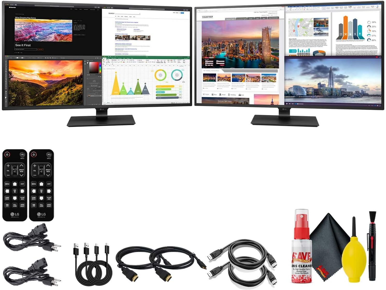LG 43UN700-B 42.5-Inch 16:9 (3840x2160) 4K UHD IPS Monitor with USB Type-C, Anti-Glare/Haze, HDR10 with 400nits, 4 PBP, PIP, OnScreen Control