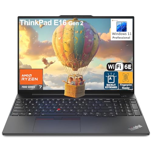 Lenovo ThinkPad E16 G2 Business Laptop Computer, 16" FHD+, AMD 8-Core Ryzen 7 7735HS (Beat i7-1360P), 32GB DDR5, 1TB PCIe SSD, WiFi 6E