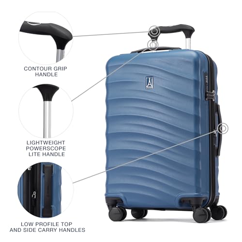 Travelpro Maxlite Air V2 Hardside Expandable Carry on Luggage, 8 Spinner Wheels, Lightweight Hard Shell Suitcase, TSA lock, Black, Carry On 21-Inch