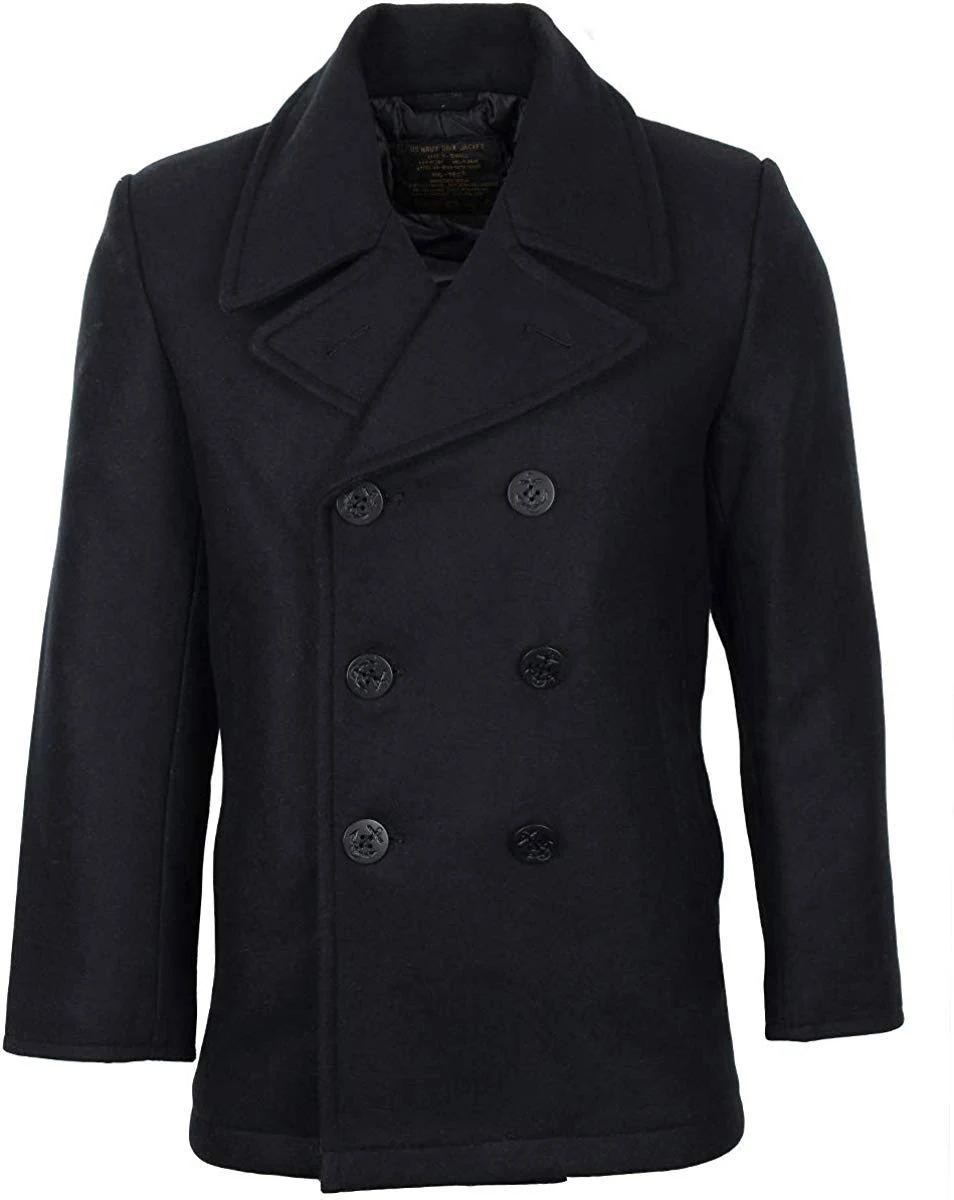 Mil-Tec US Navy Pea Coat Black Size 4XL