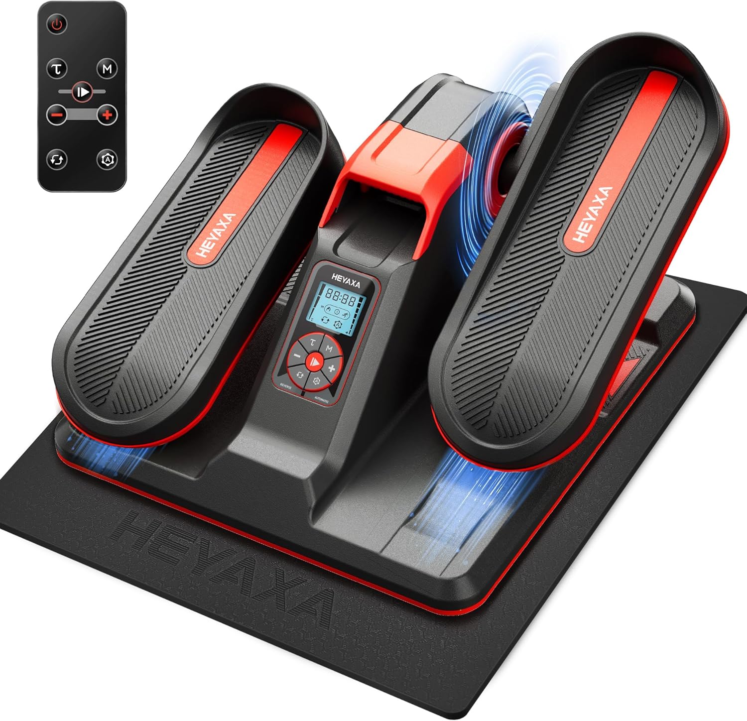 Under Desk Elliptical, Electric Ellipse Leg Exerciser While Sitting for Seniors Adults, Portable Elliptical Machine with LCD Display, Remote Control