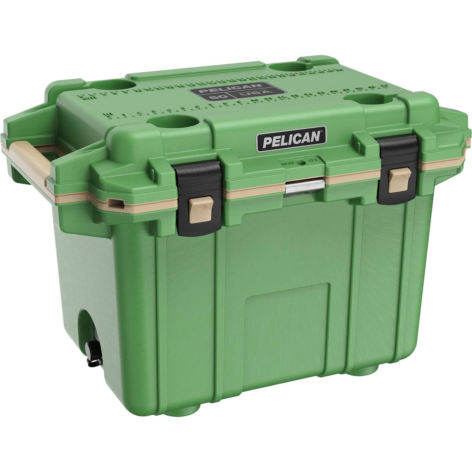 Pelican 50qt Elite Cooler - Cactus Green / Coyote