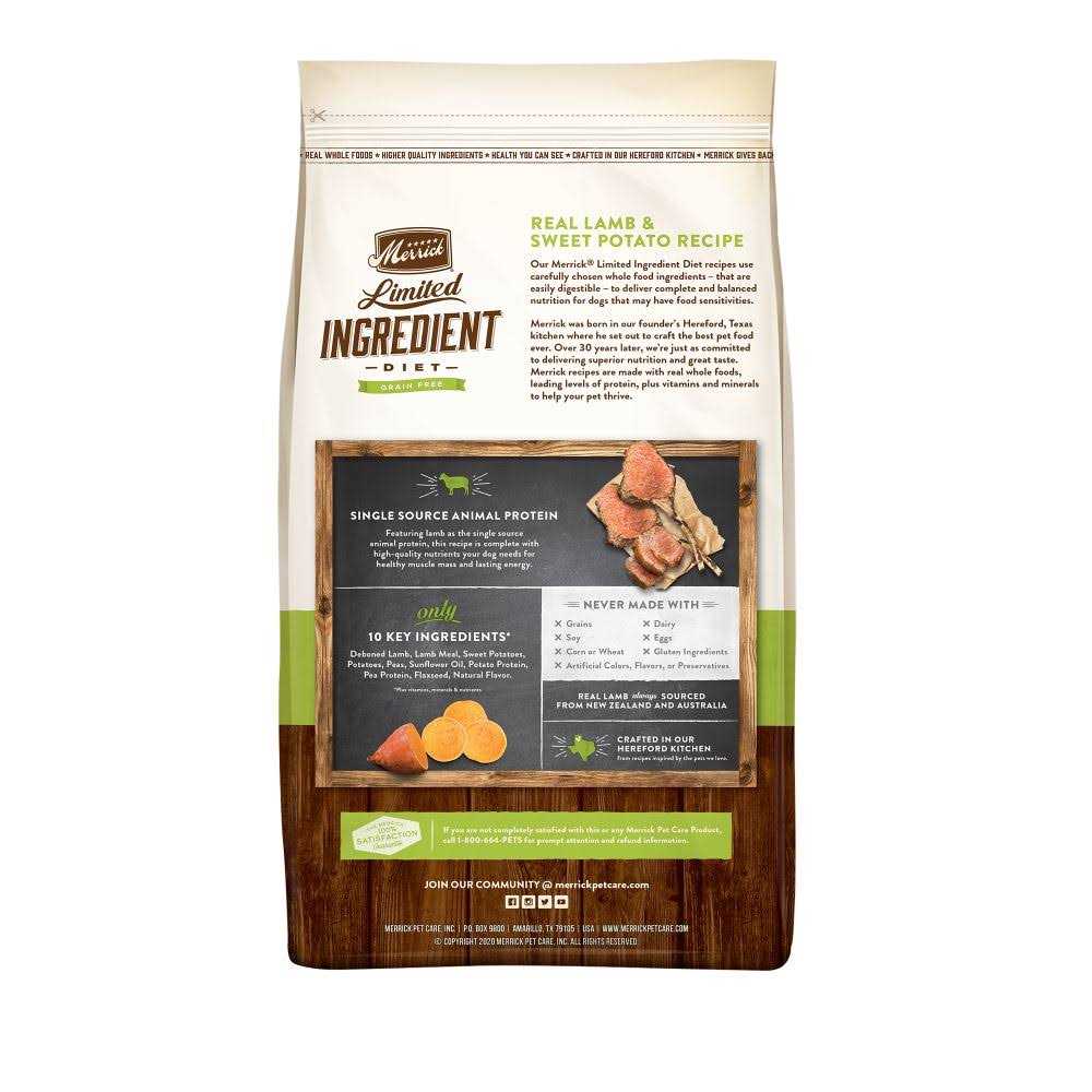 Merrick Limited Ingredient Diet Grain Free Real Lamb Sweet Potato Recipe Dry Dog Food - Pet Supplies online store