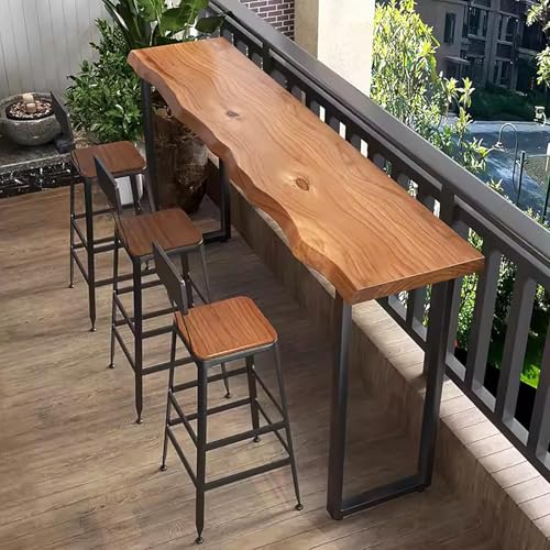 Solid Wood Bar Table Modern Pub Table Rectangle Bar Counter Table Solid Wood Bar Height Table Sofa Bar Table For Small Space Kitchen Bar Dining