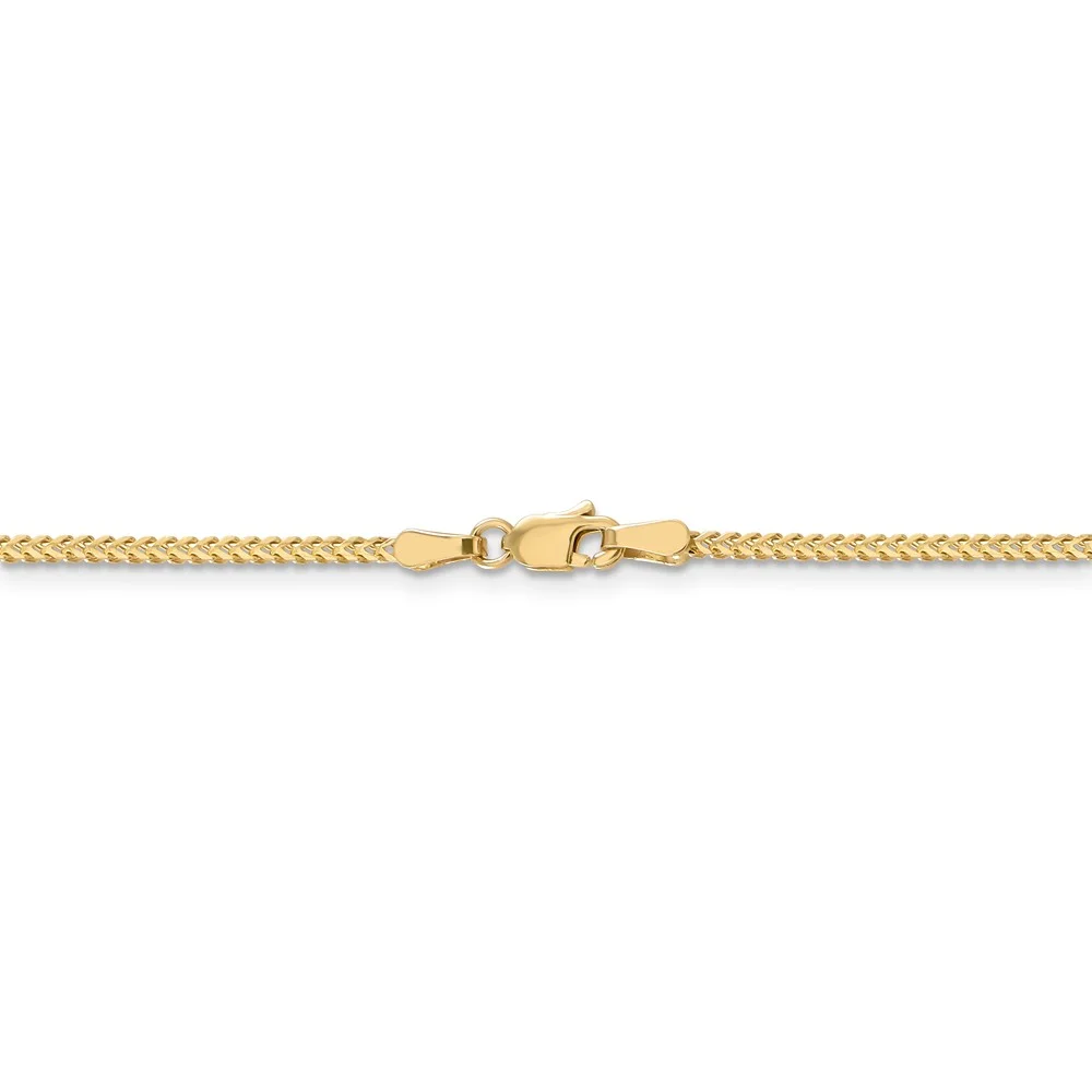 Leslie's Real 14kt Yellow Gold 1.25mm Franco Chain; 20 inch; Lobster Clasp; for Adults and Teens; for Women and Men