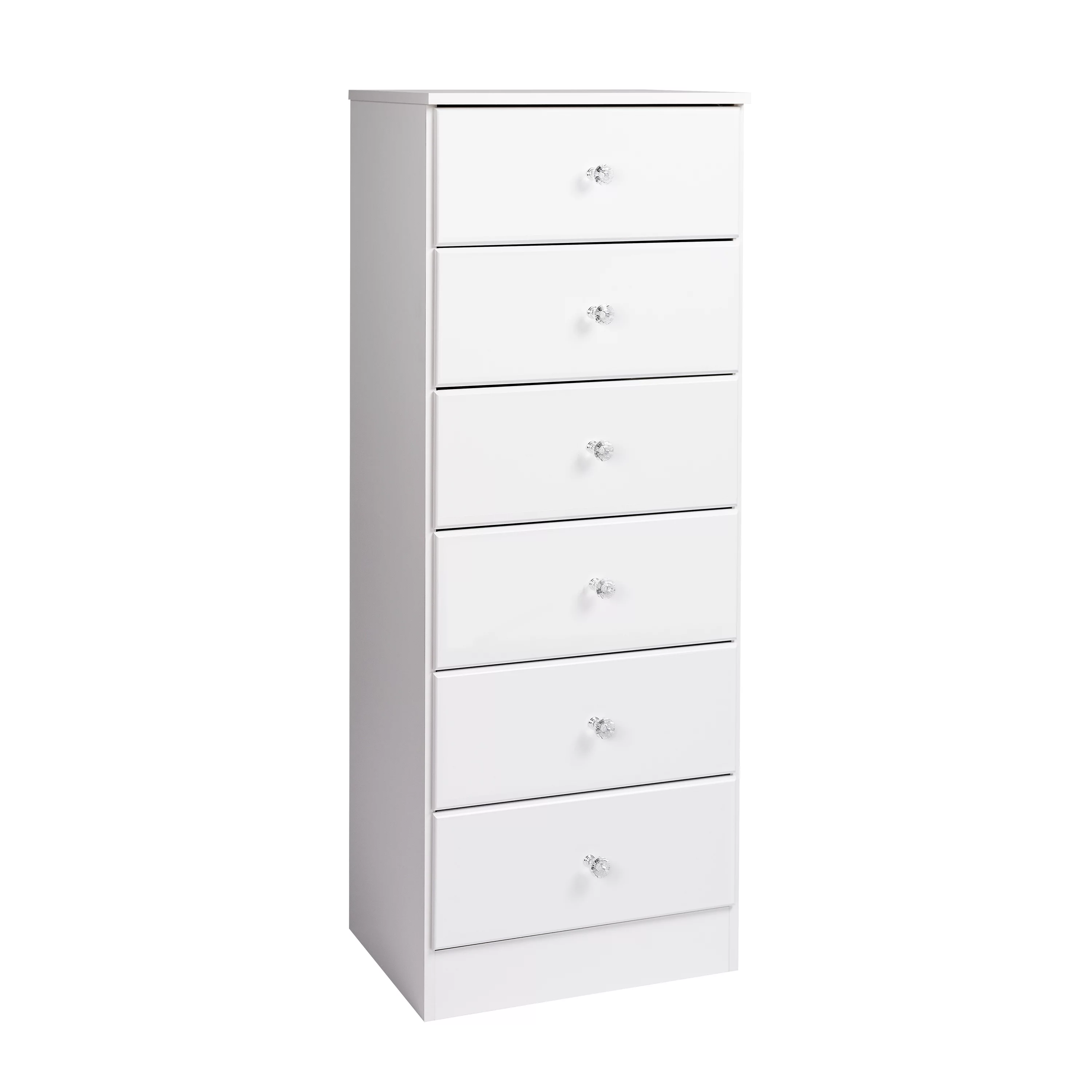 Prepac Astrid 6-Drawer Tall Chest, Crystal White