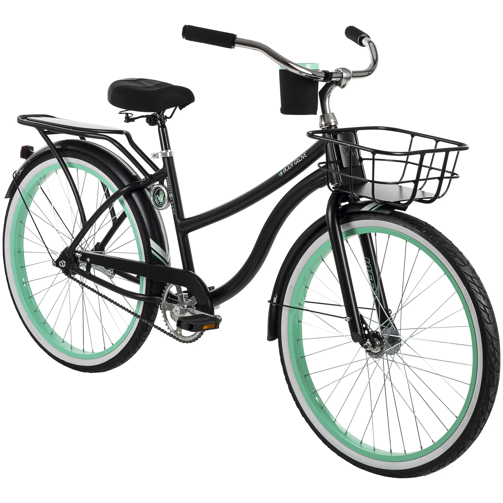 Body Glove 26-inch Aluminum Cruiser Bike for Women, Black, by Huffy