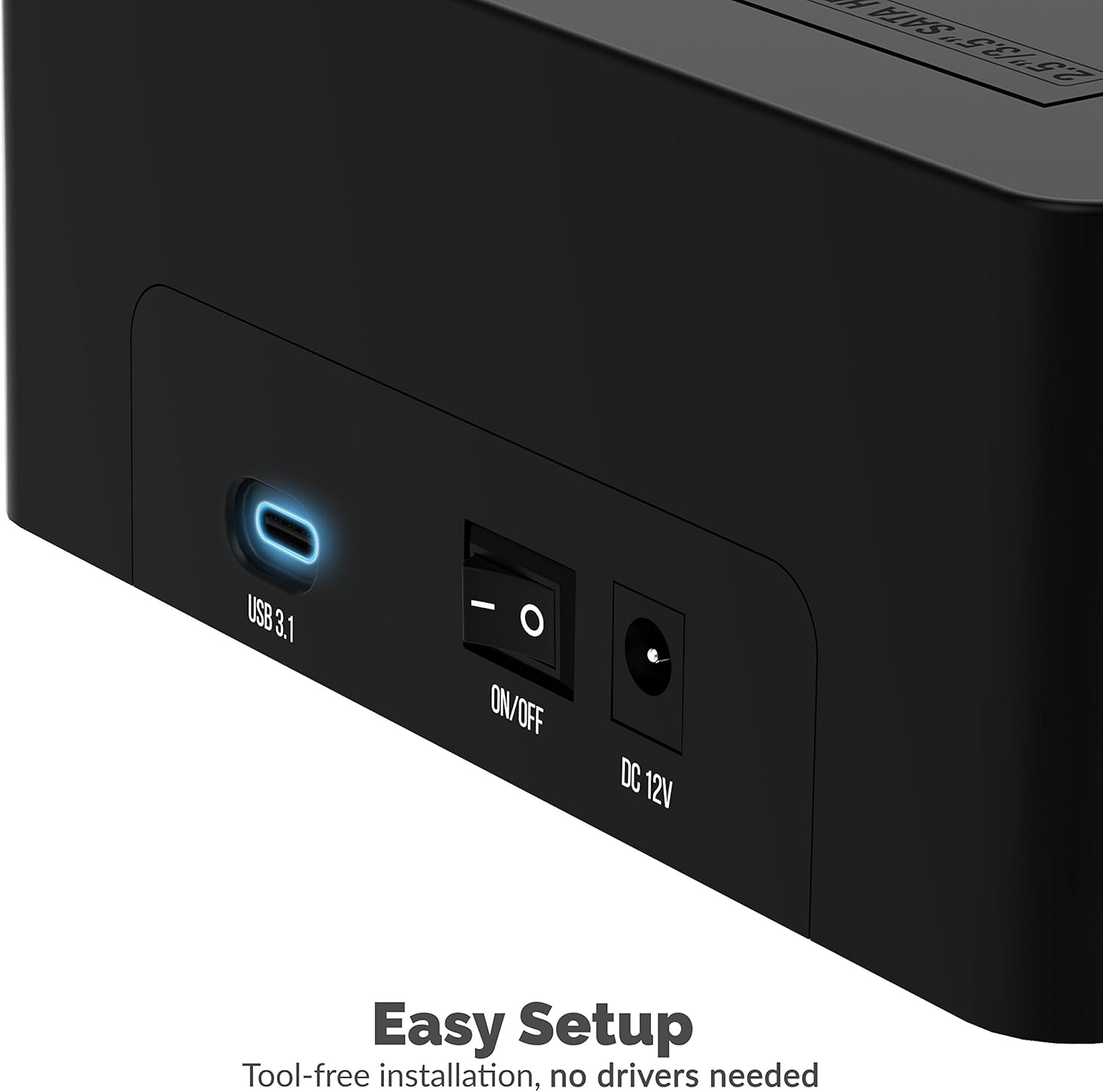 Sabrent USB 3.1 to SATA External Hard Drive Docking Station for 2.5 or 3.5in HDD