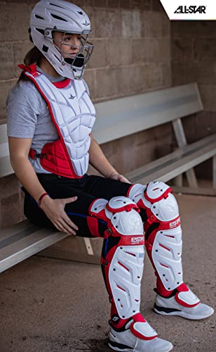 All-Star Catcher’s Gear Kit – Includes Helmet, Chest Protector & Leg Guards – Lightweight, Durable Baseball Protective Set, Meets NOCSAE