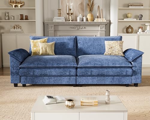 Homall 119" Modular Sectional Sofa, L Shaped Sofa Couch with Reversible Ottoman, DIY Combination Chenille Deep 3-Seat Cloud Couch for Living Room