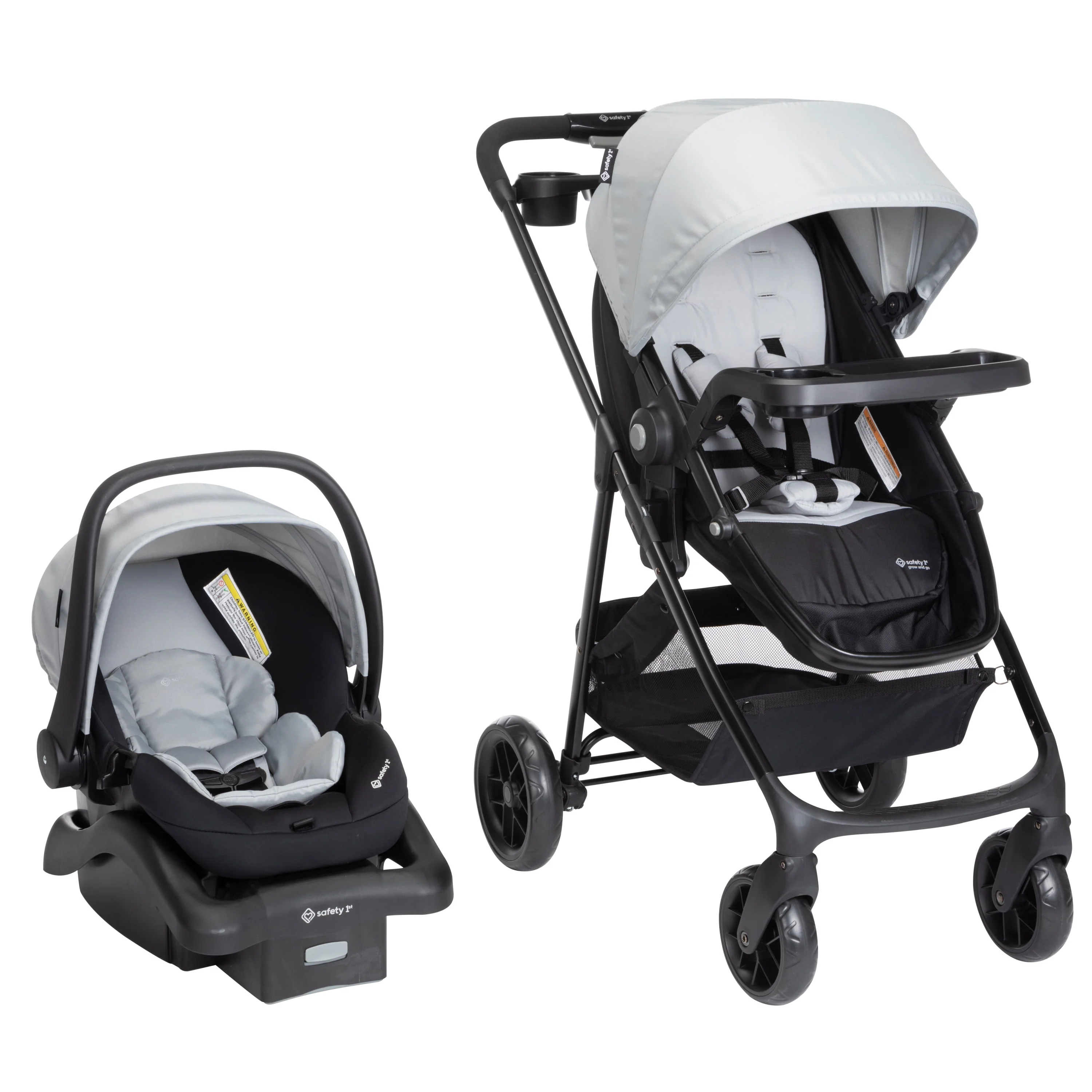 Safety 1st Grow and Go Sprint Modular Travel System Stroller with Rear-Facing Infant Car Seat, Whisper Grey