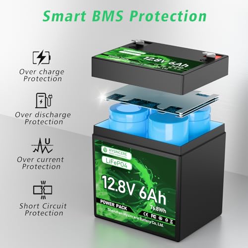 12V 100Ah LiFePO4 Lithium Battery, Mini Deep Cycle Rechargeable LiFePO4 Battery, Max.15000 Cycles Built in 100A BMS for RV, Trolling Motor, Camping