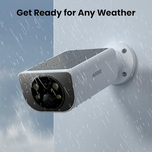 Cameras for Home Security-2K Wireless Security Camera Outdoor with AI Motion Detection & Siren, Non-Stop Solar Powered Charging, Color Night Vision