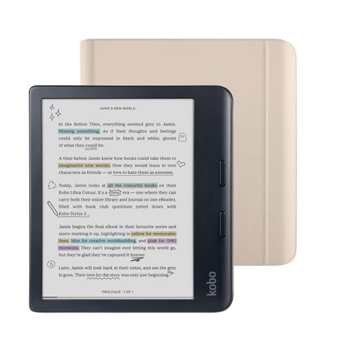 Kobo Libra Colour Black eReader with Case Bundle - Radiant Selections