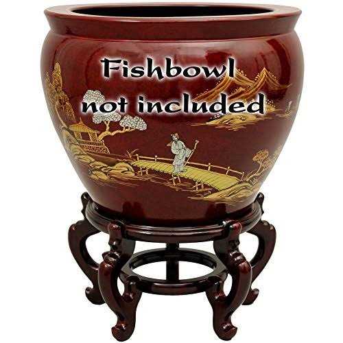 Oriental Furniture Rosewood Fishbowl Stand - Pet Supplies online store