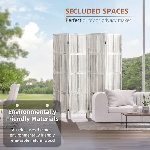 4 Panel Room Divider, 5.6 FT Folding Privacy Screen Room Divider, Partition Divider for Room Separation, Room Partition Separator