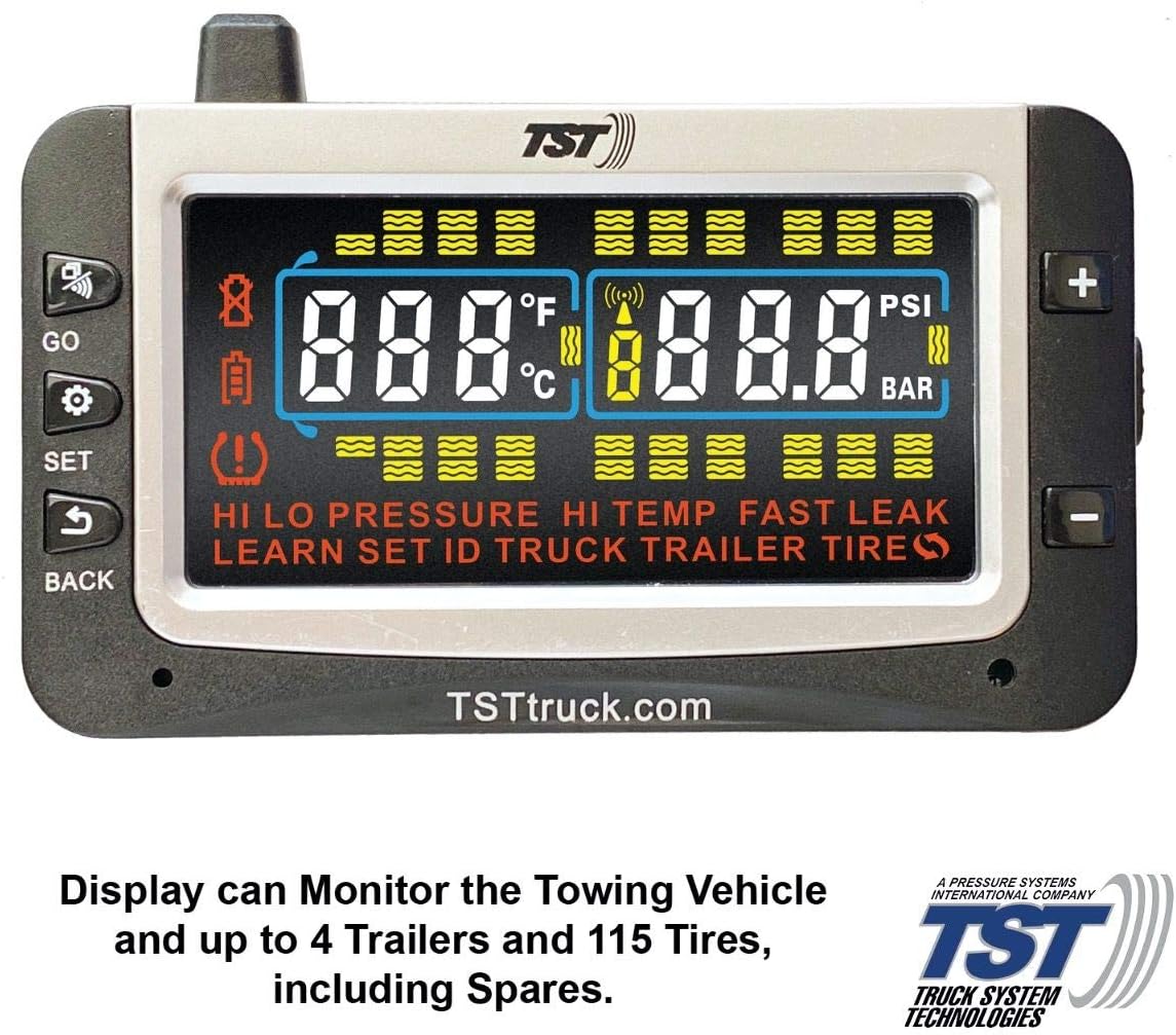 Truck System Technologies TST 507 Series 4 RV Cap Sensor TPMS with Color Display and Repeater (TST-507-RV-4-C)