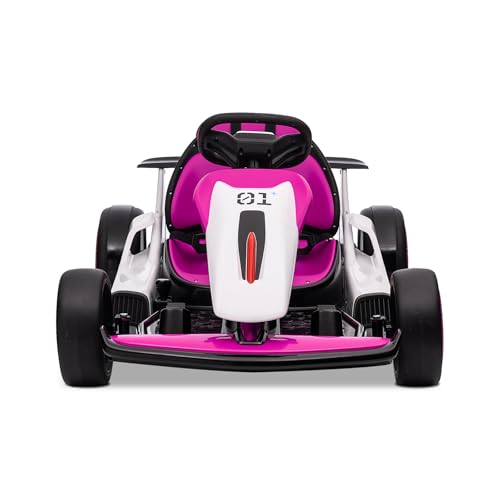 Kids Go Kart, Ride On Drift Kart with Dual 200W Motors, 24V Battery Powered Electric Drift Car, Outdoor 2-Speed Ride On Racing Toy for Boys Girls 6+