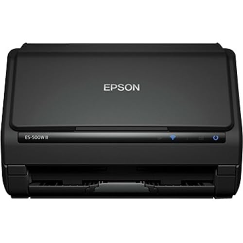 Epson Workforce ES-500W II Wireless Color Duplex Desktop Document Scanner for PC and Mac