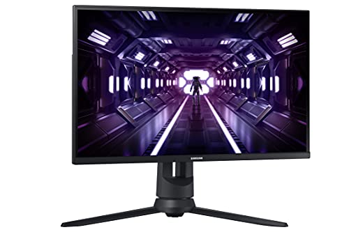 SAMSUNG Odyssey G3 Series 24-Inch FHD 1080p Gaming Monitor, 144Hz, 1ms, 3-Sided Border-Less, VESA Compatible, Height Adjustable Stand