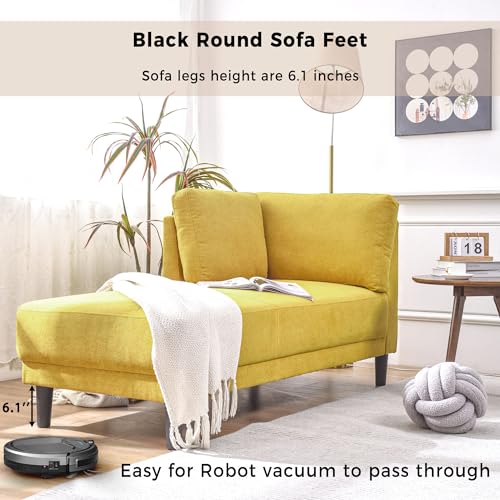 65" Modern Chaise Lounge Sofa Chair, Sleeper Sofa, Upholstered Indoor Chaise Lounge, Corner Sofa Couch, Sofa Bed Leisure Sofa Recliner for Bedroom