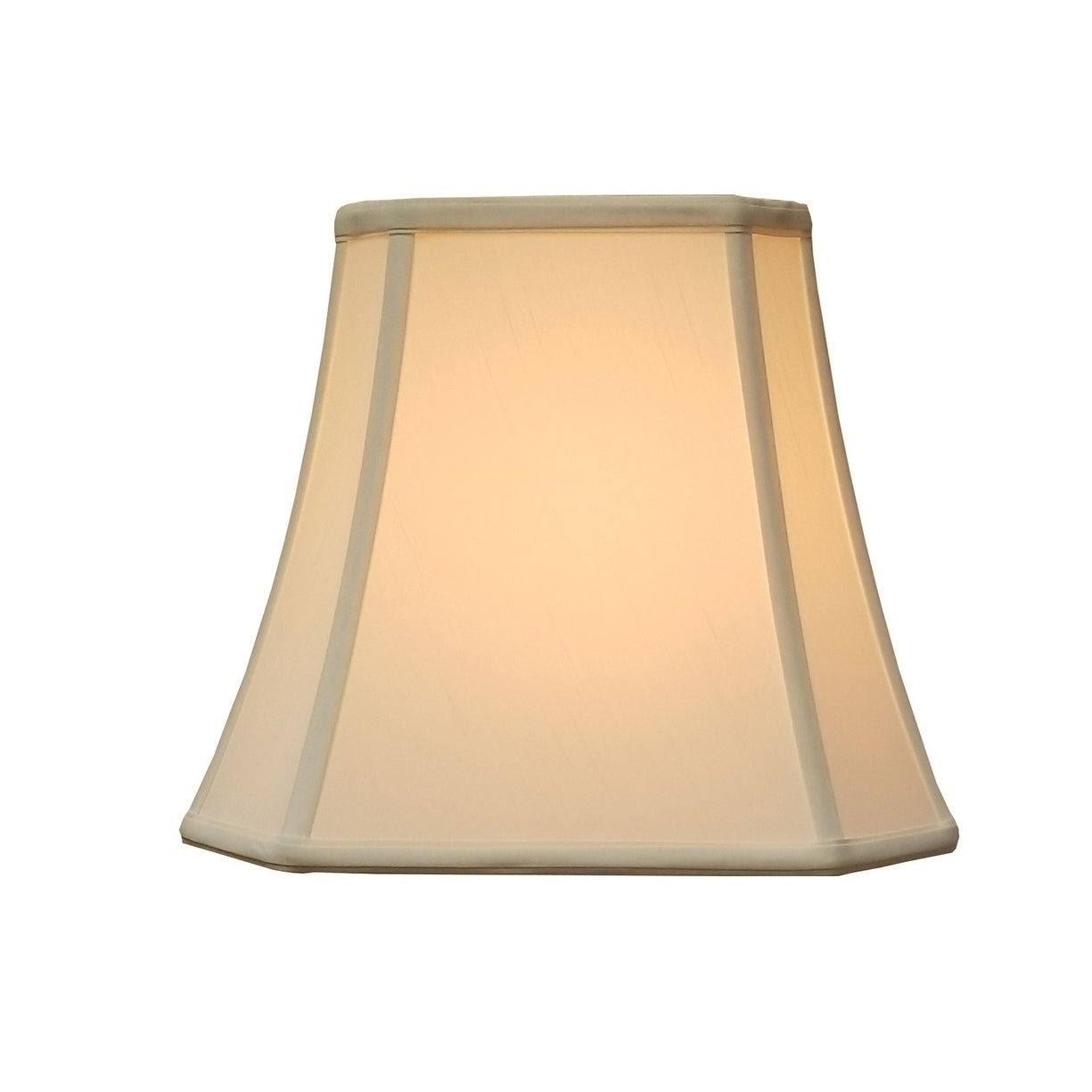 Royal Designs Square Cut Corner Bell Lamp Shade, White, 10 x 18 x 14.5