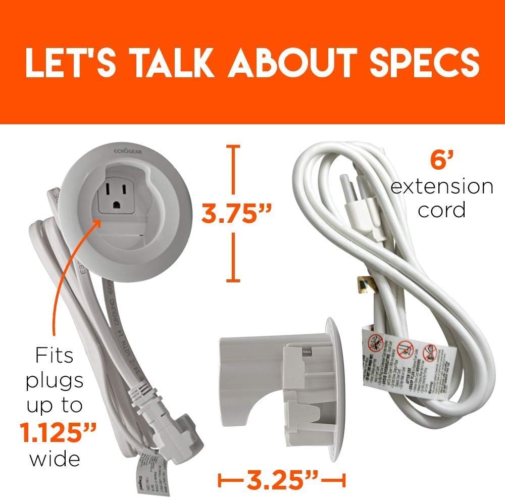 ECHOGEAR in-Wall Cable Concealer Kit - Includes Power & Low Voltage Cable Management - Hide TV Wires When Mounting A TV