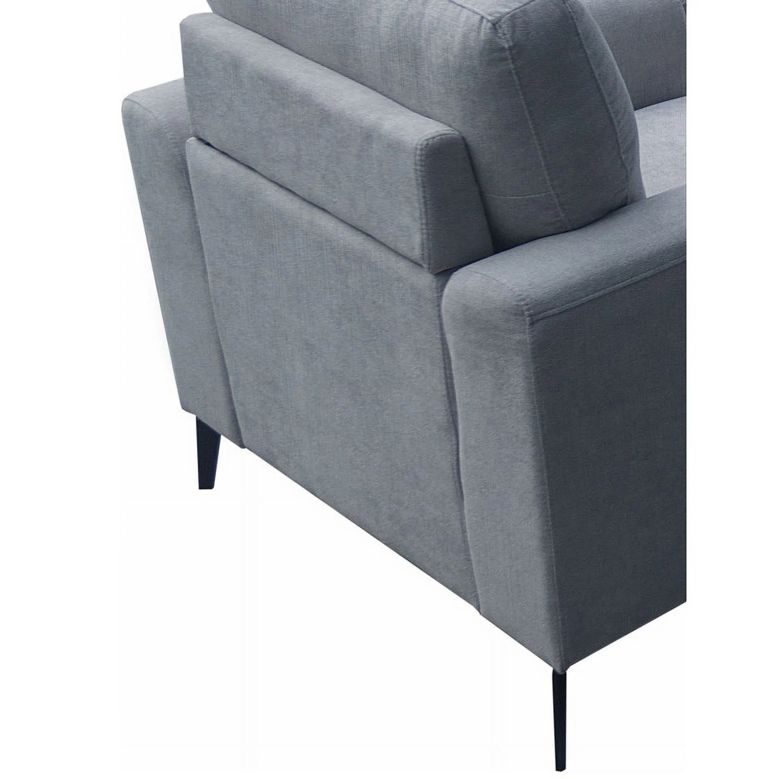 Pemberly Row Gray Chenille Sofa Loveseat Chair Living Room Set