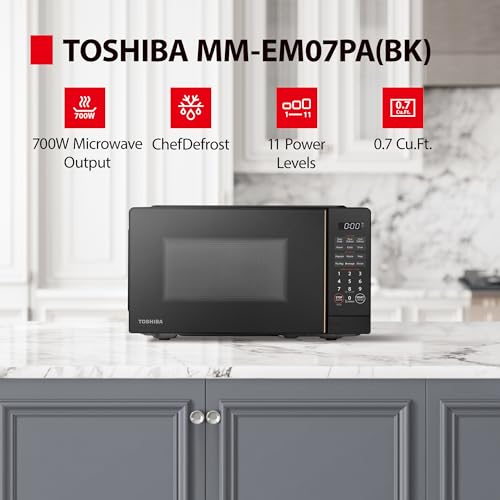 Toshiba ML-EM62P(SS) Large Countertop Microwave with Smart Sensor, 6 Menus, Auto Defrost, ECO Mode, Mute Option & 16.5" Position Memory Turntable