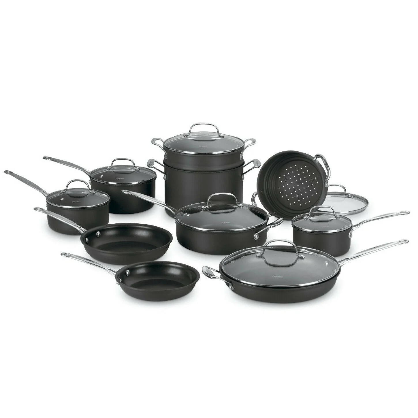 Cuisinart Chefs Classic Nonstick Hard-Anodized 17-piece Cookware Set