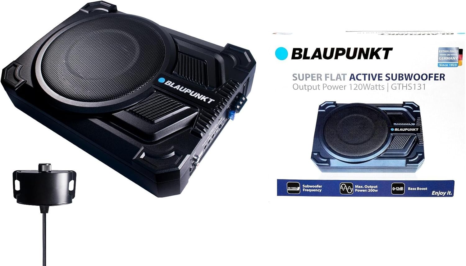BLAUPUNKT GTHS131 200W 10 CAR Under SEAT Super Slim Powered SUBWOOFER Enclosed