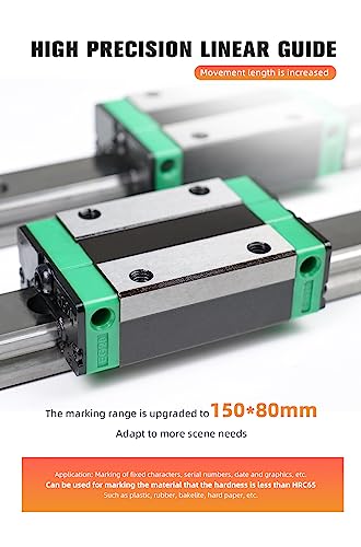 US Stock 100W Pneumatic Dot Peen Metal Engraving Machine Pneumatic Dot Peen Marking Machine Engraving Size 120x50mm(4.7X2inch) Depth 0.02-1 mm