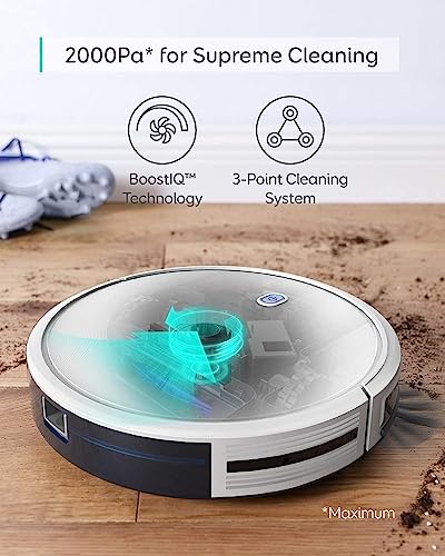 eufy L60 Robot Vacuum with Self Empty Station, Hair Detangling Technology, Up to 60 Days Hands Free Cleaning, 5,000 Pa Suction, Remove Hair, Dust