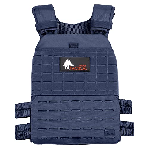 WOLF TACTICAL Adjustable Weighted Vest &ndash; WODs, Strength and Endurance Training, Fitness Workouts, Running