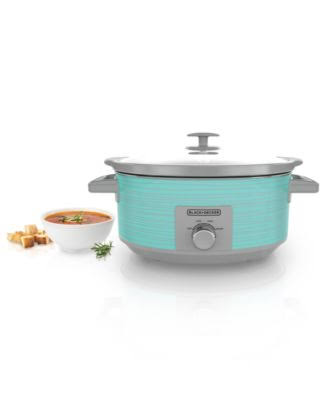 Black u0026 Decker SC1007D Tempered glass/stoneware Slow Cooker - 8.3 qt - White/Gray