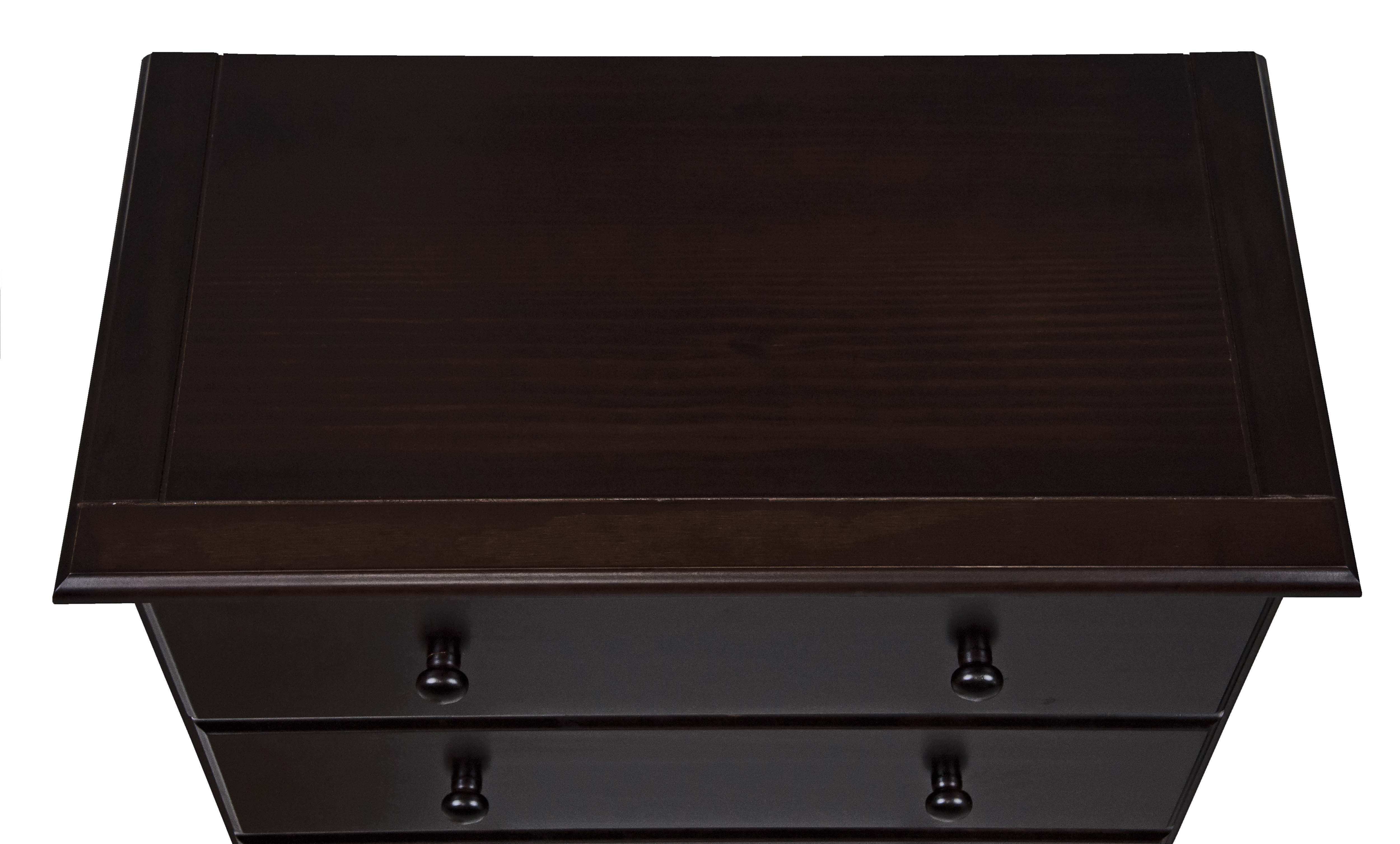 100% Solid Wood 5-Drawer Chest 53106 by Palace Imports, Java Color