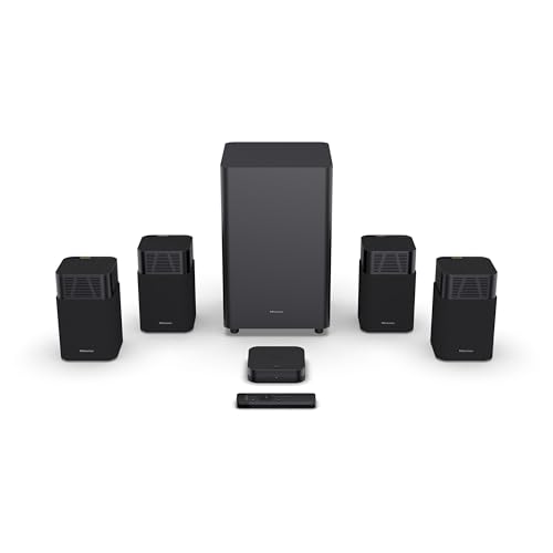 Hisense HT Saturn 4.1.2Ch Sound Bar with Wireless Subwoofer, Dolby Atmos, DTS:X, Bluetooth 5.3, EzPlay, 4K HDMI Pass Through, Roku TV Ready